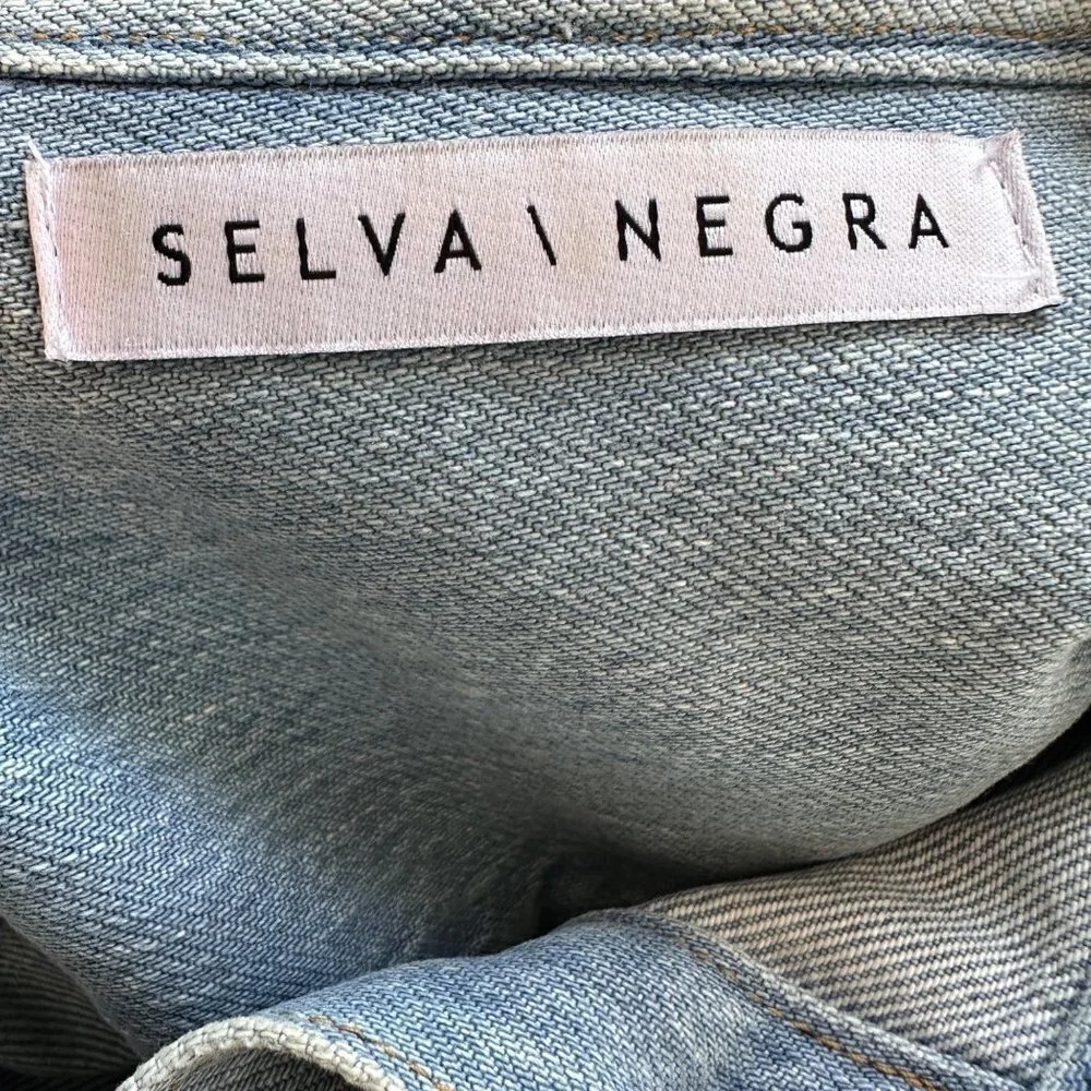 Women's SELVA NEGRA Size S Lucille Jacket, Sea Salt Pockets Ruffle $300 - Picture 10 of 16